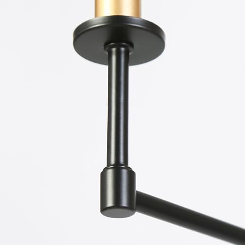 KSANA 9-Light Black Gold Chandelier with Modern Design