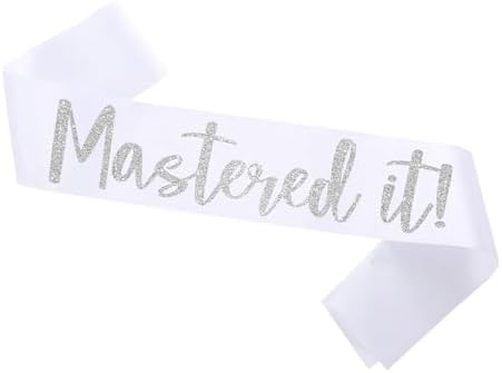 Graduation Mastered It Sash Class of 2025 Glitter Satin