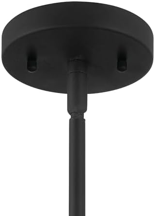 6-Light Candle Chandelier in Black Steel Dimmable Sloped Ceiling