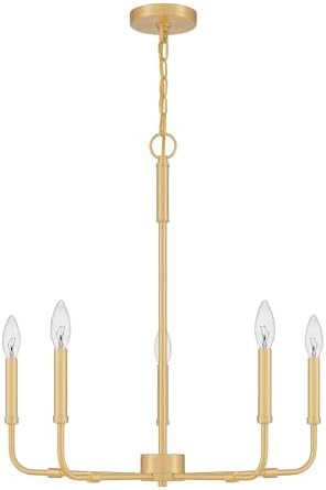 Quoizel Abner 24 Inch 5 Light Aged Brass Chandelier