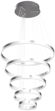 Modern LED Chandelier 5 Rings for Dining Room