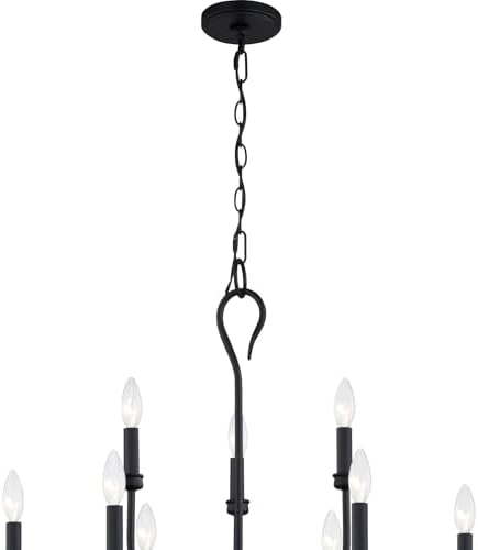 Quoizel Blanche 9-Light Matte Black Chandelier