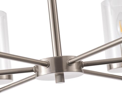 Aiwen 2-Tier Chandelier 9 Light Sand Nickel Pendant Light