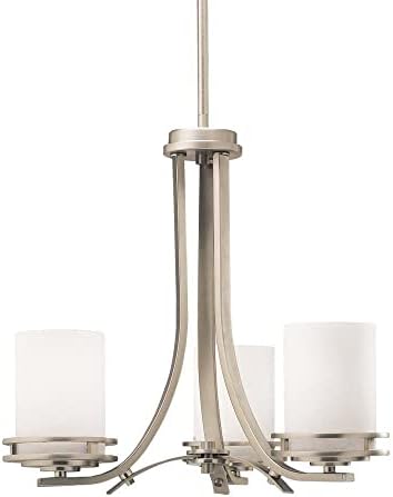Kichler Hendrik 3 Light Chandelier with Etched Glass Olde Bronze