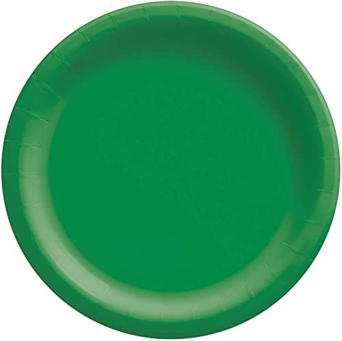 Festive Green Big Party Pack Round Paper Plates 300 Ct