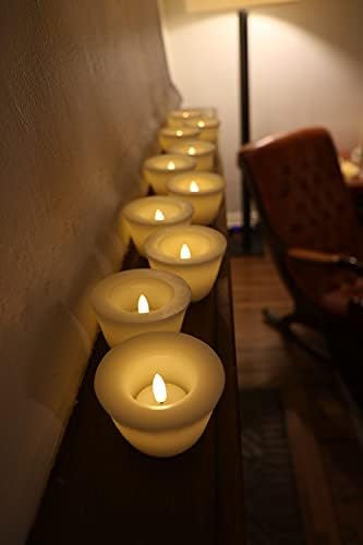 Set of 6 Floating Wax Bowl Candle Holders