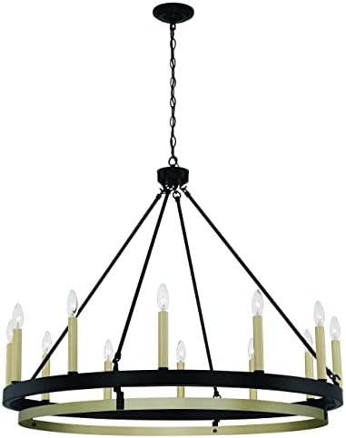 Vanity Art 12-Lights Wagon Wheel Chandelier Ceiling Light