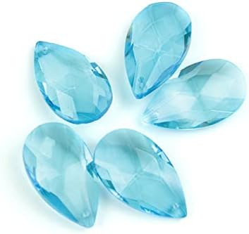 MYMEO Aquamarine Chandelier Glass Pendants 63mm 10pcs