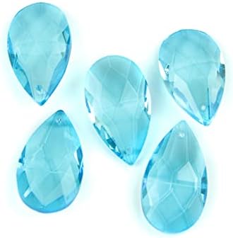 MYMEO Aquamarine Chandelier Glass Pendants 63mm 10pcs