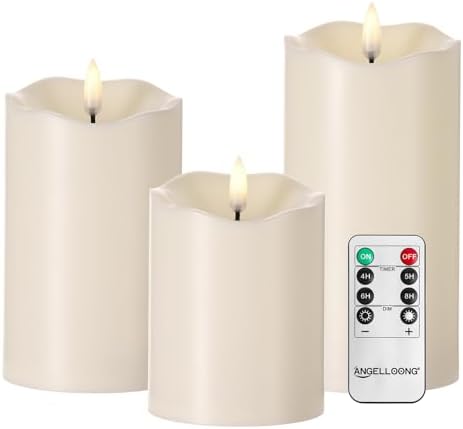 Mingfuxin Flameless Candles with Remote and Timer