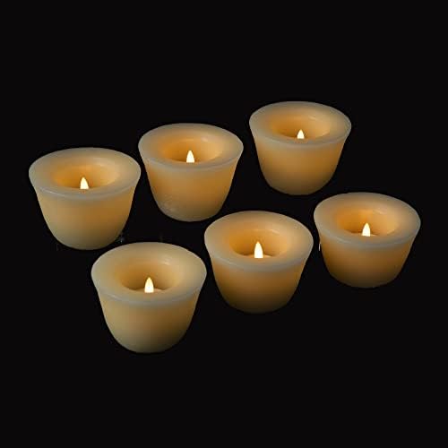 Set of 6 Floating Wax Bowl Candle Holders