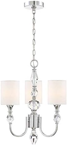 Designers Fountain 89983 CH Evi 3 Light Chandelier Silver