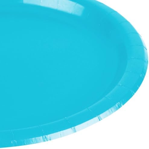 Caribbean Blue Round Paper Plates 10 20 Pc
