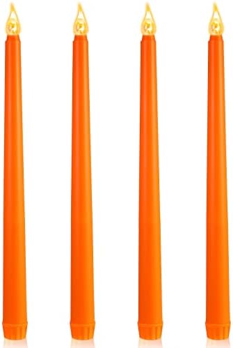 Honoson 4 Piece Halloween LED Taper Candle Set