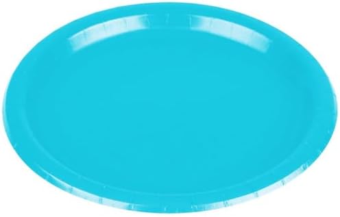 Caribbean Blue Round Paper Plates 10 20 Pc
