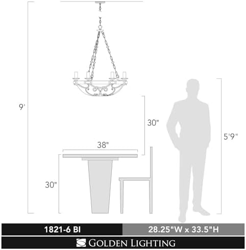 Golden Lighting Madera 6 Light Chandelier 1