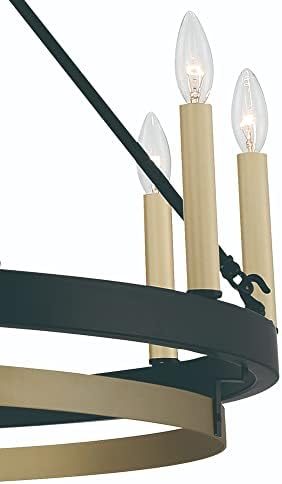 Vanity Art 12-Lights Wagon Wheel Chandelier Ceiling Light