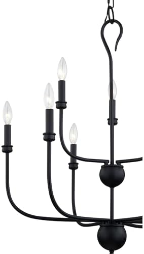 Quoizel Blanche 9-Light Matte Black Chandelier