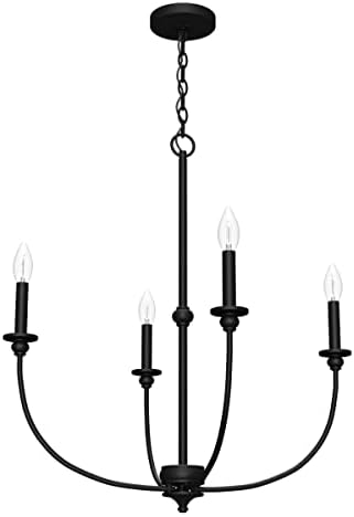 Hunter Southcrest 4 Light Matte Black Chandelier