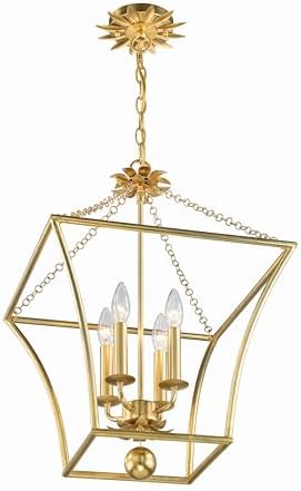 Crystorama Broche 3 Light Antique Gold Lantern Chandelier 1