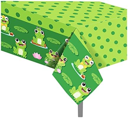 2 Pcs Frog Cartoon Tablecloths for Parties