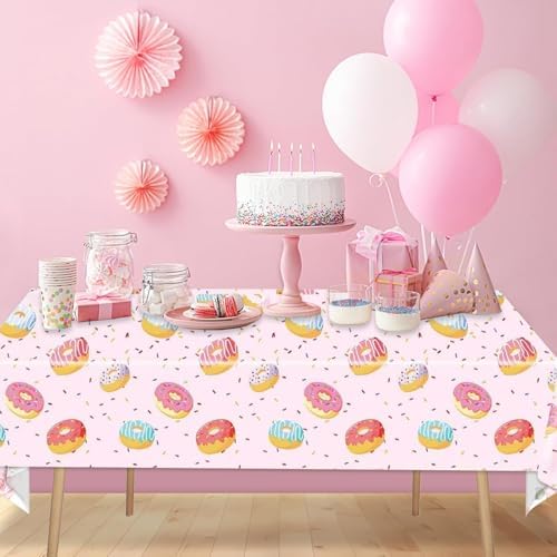 Egami 2pcs Donut Tablecloth for Party Decorations