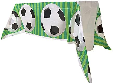 LYT Soccer Themed Tablecloth 71x43 Inch
