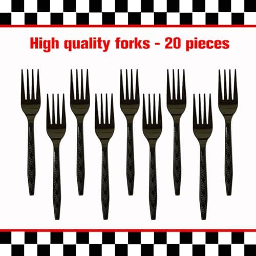XXDecor 80 Pcs Race Car Birthday Party Plates