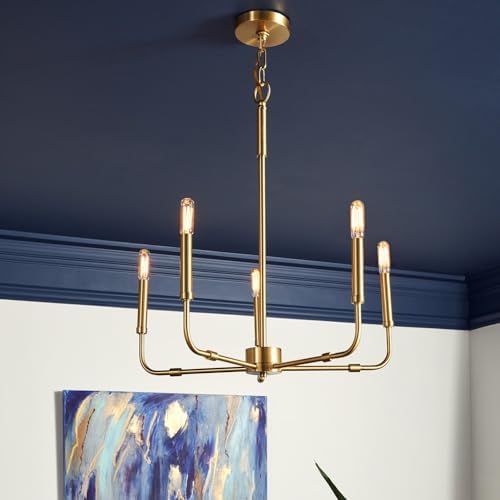 Quoizel Abner 24 Inch 5 Light Aged Brass Chandelier
