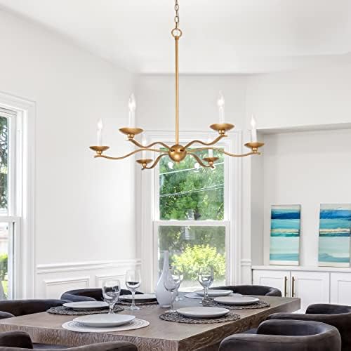 Overstock Brass 6-Light Chandelier Dining Room Decor