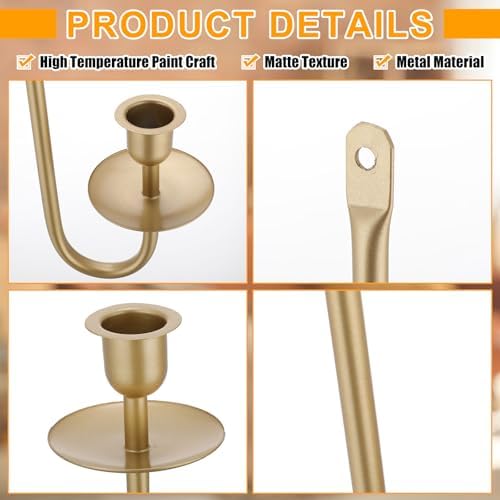 2 Set Metal Wall Mount Candle Sconces with LED Tapers and Remote Timer