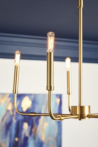 Quoizel Abner 24 Inch 5 Light Aged Brass Chandelier