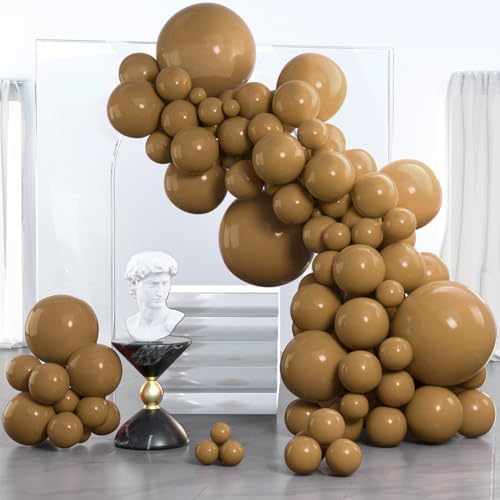 PartyWoo Brown Balloons 85pcs Balloon Arch Kit
