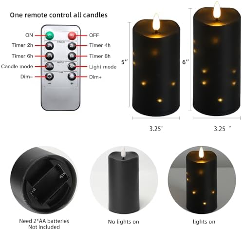 5 Pack Flameless Candles with Remote Control