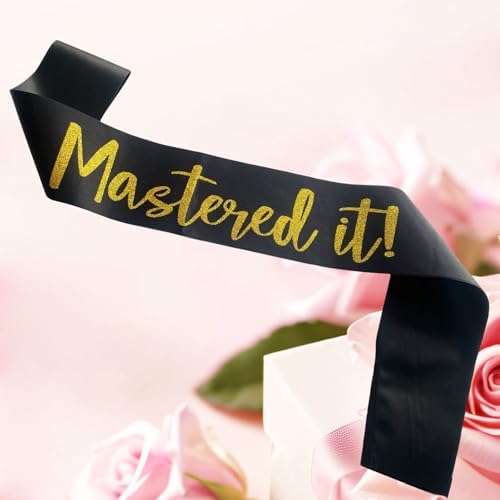 Graduation Mastered It Sash Black Gold