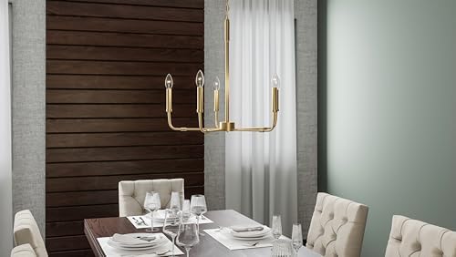 Quoizel Abner 24 Inch 5 Light Aged Brass Chandelier