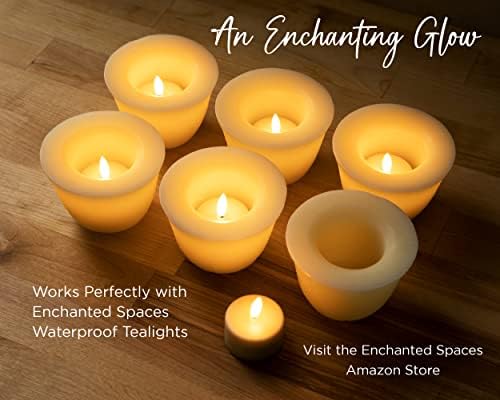 Set of 6 Floating Wax Bowl Candle Holders