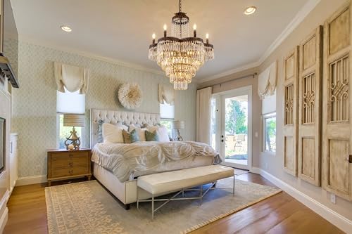 TOCHIC 13 Lights Crystal Chandelier for Living Room and Bedroom