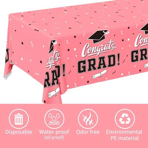 Gatherfun Graduation Tablecloths 3PCS 54x108 Inch