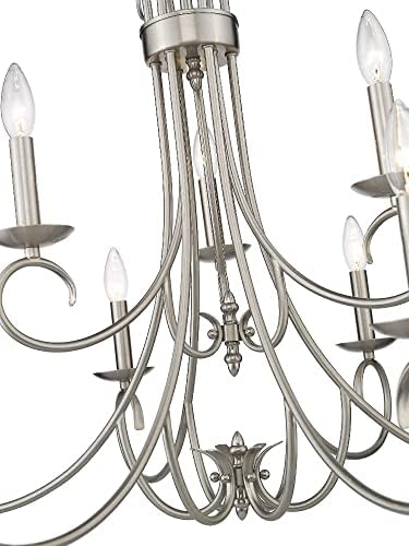 Golden Lighting 8606-CN9 RBZ Homestead Nine Light Candelabra Chandelier