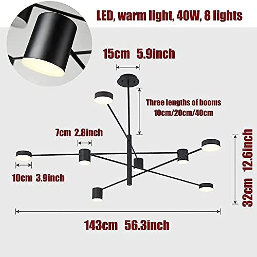 Fashionable Industrial Sputnik Chandelier with 8 Lights