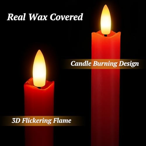 OCATO Flameless Candles with Remote 8 Pack LED Taper Candles