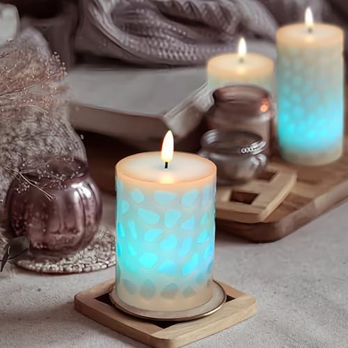 NICEME 3PCS LED Flameless Candles with Remote Control Timer