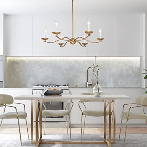 Overstock Brass 6-Light Chandelier Dining Room Decor