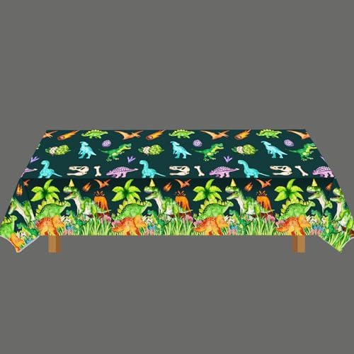 METIXOZE 3pc Dinosaur Party Tablecloth