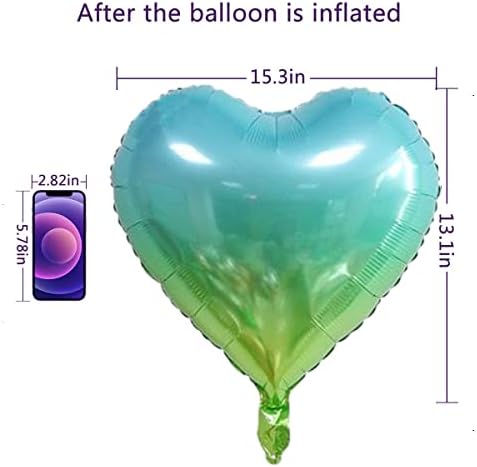 18 Assorted Gradient Heart Shaped Balloons 18 Inches