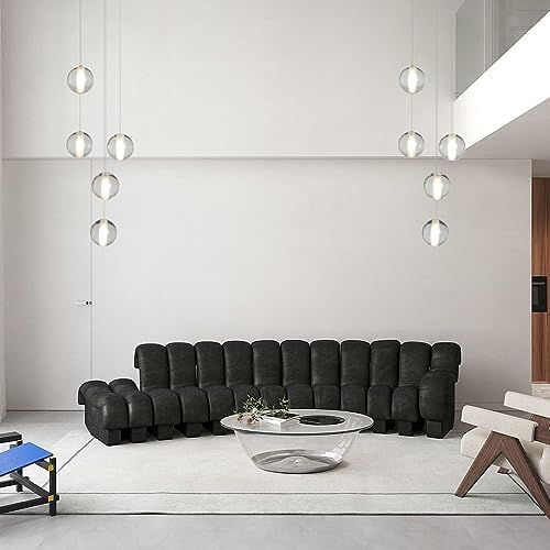 Modern Black 5 Light Crystal Chandelier with Raindrop Design
