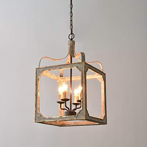 LOVEDIMA Country Chandelier 4 Light Pendant Ceiling Light