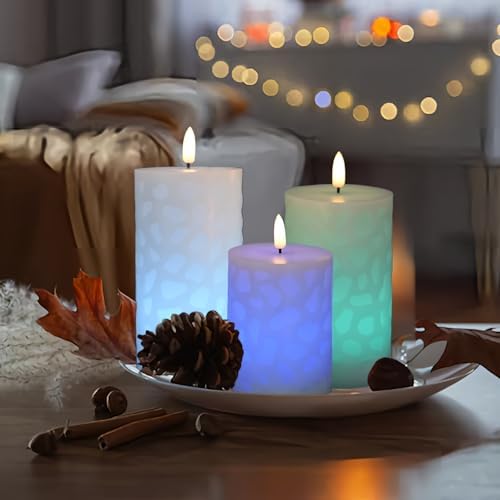 NICEME 3PCS LED Flameless Candles with Remote Control Timer