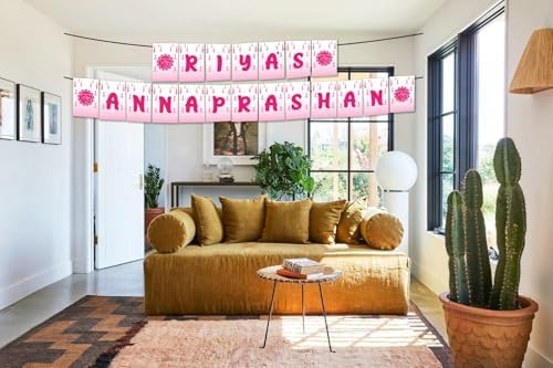 First Rice Feeding Ceremony Banner Personalized Baby Annaprasan Decor